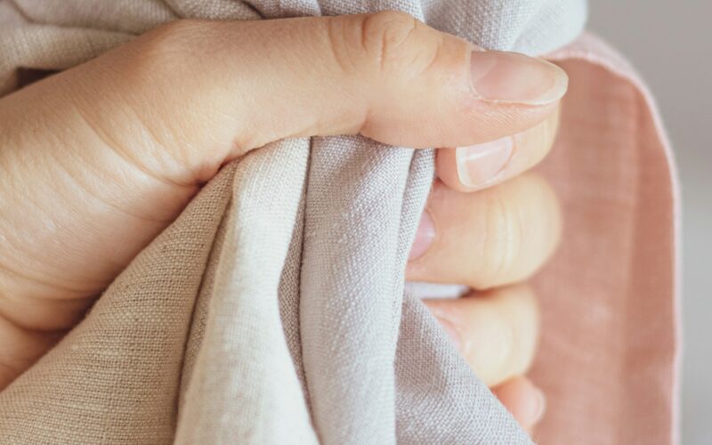 リネンストールの巻き方、3つ